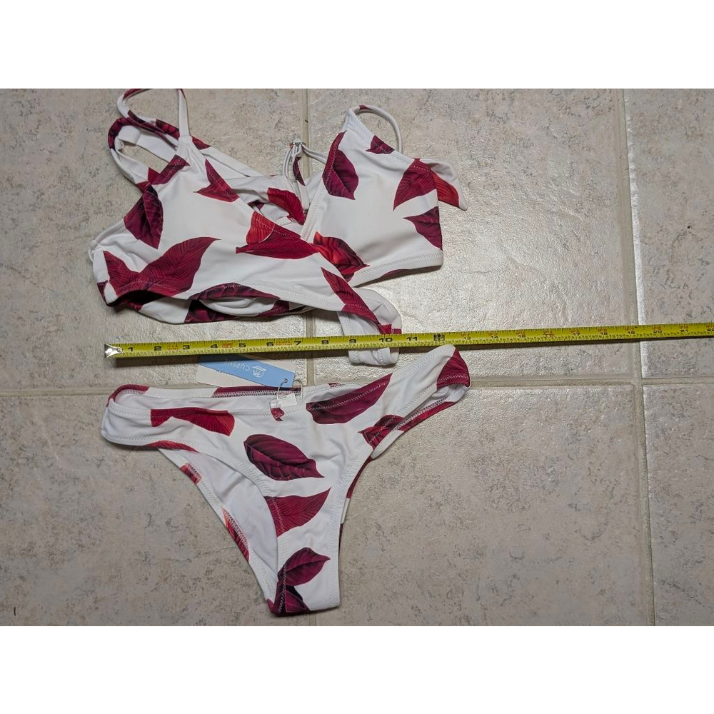 Women's Cupshe Bikini Set, Size S, Red and White